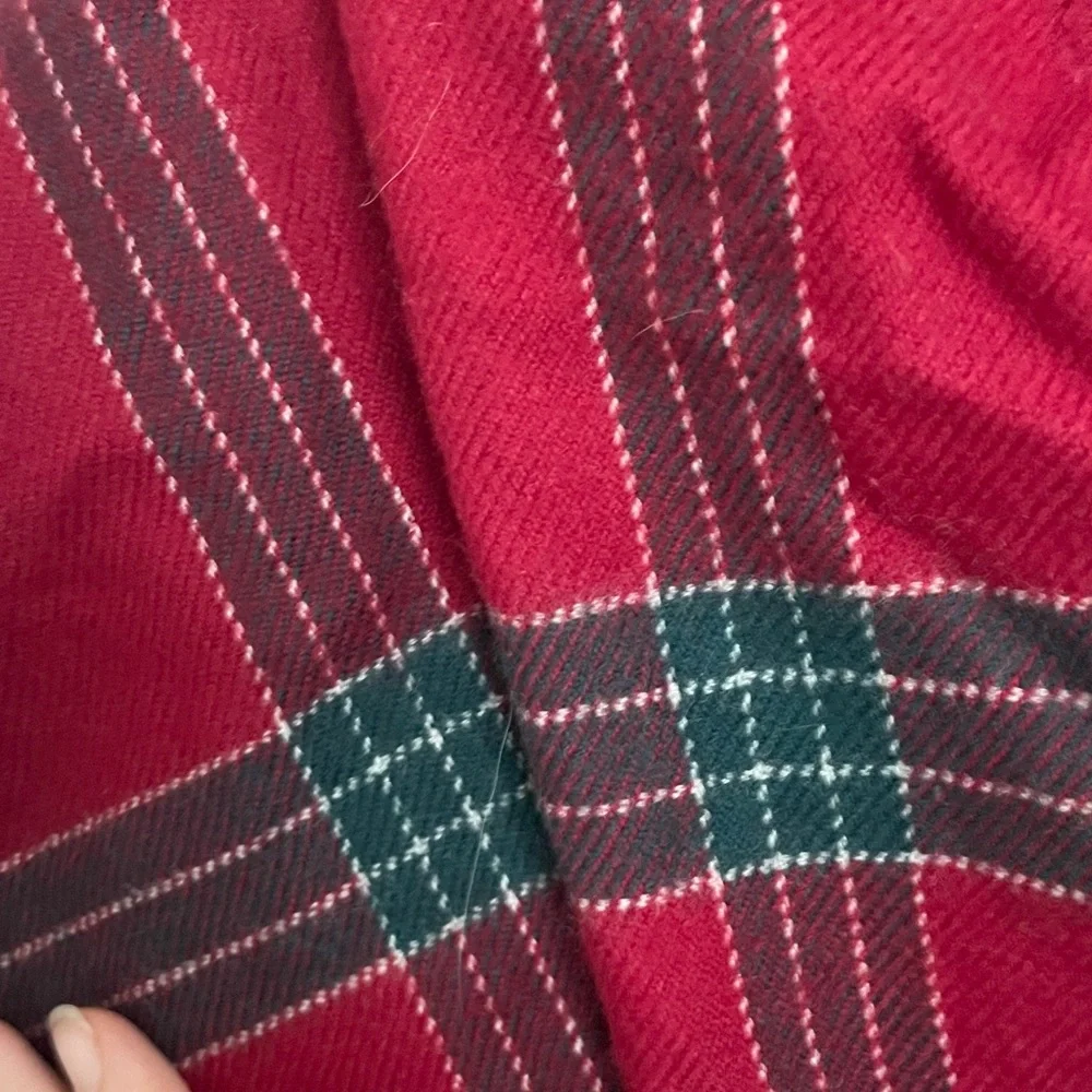 AMERICAN VTG WOOL SCARF RED PLAID